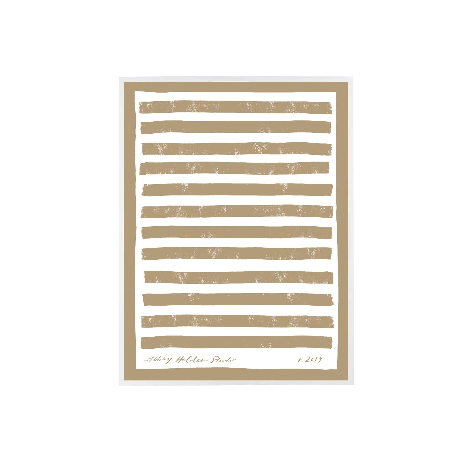 Border Stripe Art in Camel | Brooke & Lou | Brooke and Lou