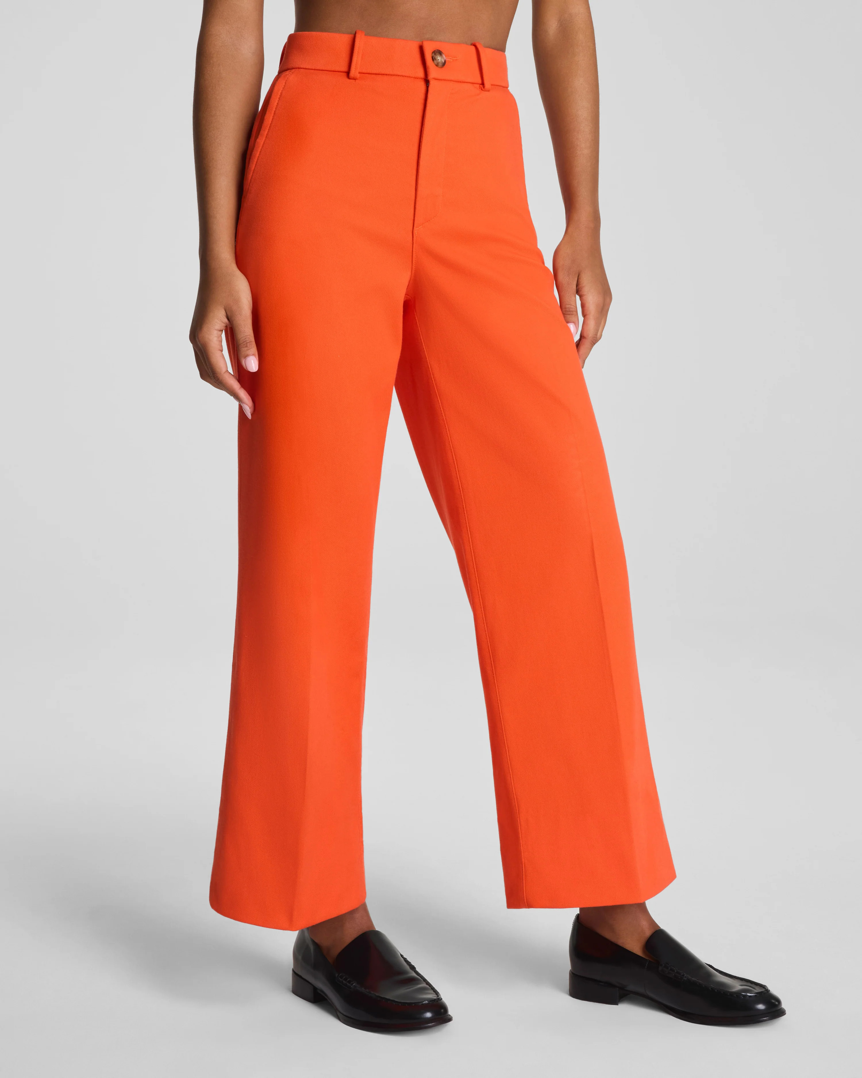 Stretch Twill Cropped Wide Leg Pant | SPANX | Spanx