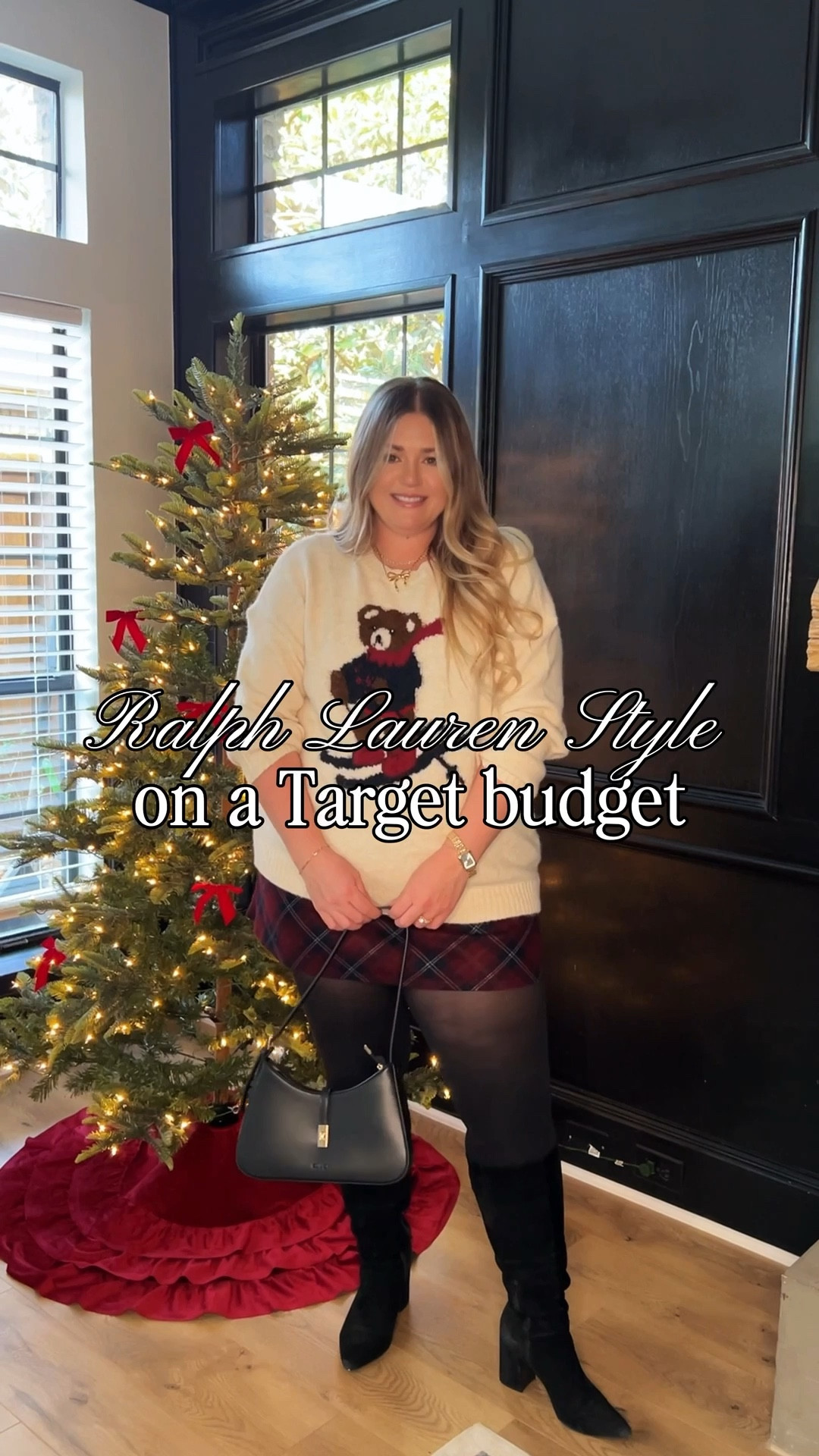 Bringing that classic Ralph Lauren holiday style… without the designer price tag 🎁✨
This bear sweater + plaid SKORT (yes, it has shorts underneath!) combo is giving full Aspen lodge energy, but every piece is from Target. Cozy, preppy, timeless — and budget friendly. If you’re building a classic winter wardrobe this season, this look is such an easy win 🤎🎄

Ralph Lauren inspired outfit, holiday outfit ideas, Target winter fashion, affordable preppy style, classic Christmas outfit, cable knit sweater outfit, winter wardrobe essentials, budget friendly holiday style, bear sweater outfit, plaid skirt outfit, midsize winter outfit, elegant holiday fashion, classic preppy look, timeless Christmas style, Target fashion finds, Ralph Lauren Christmas

#LTKootd #LTKHoliday #LTKMidsize