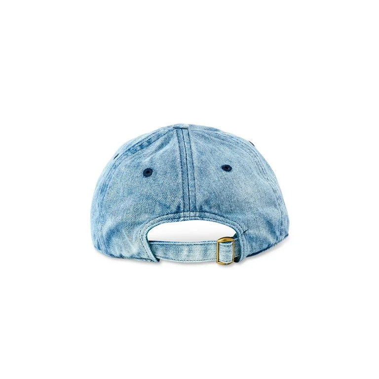 Time and Tru Women's Washed Denim Wander Lust Baseball Cap | Walmart (US)