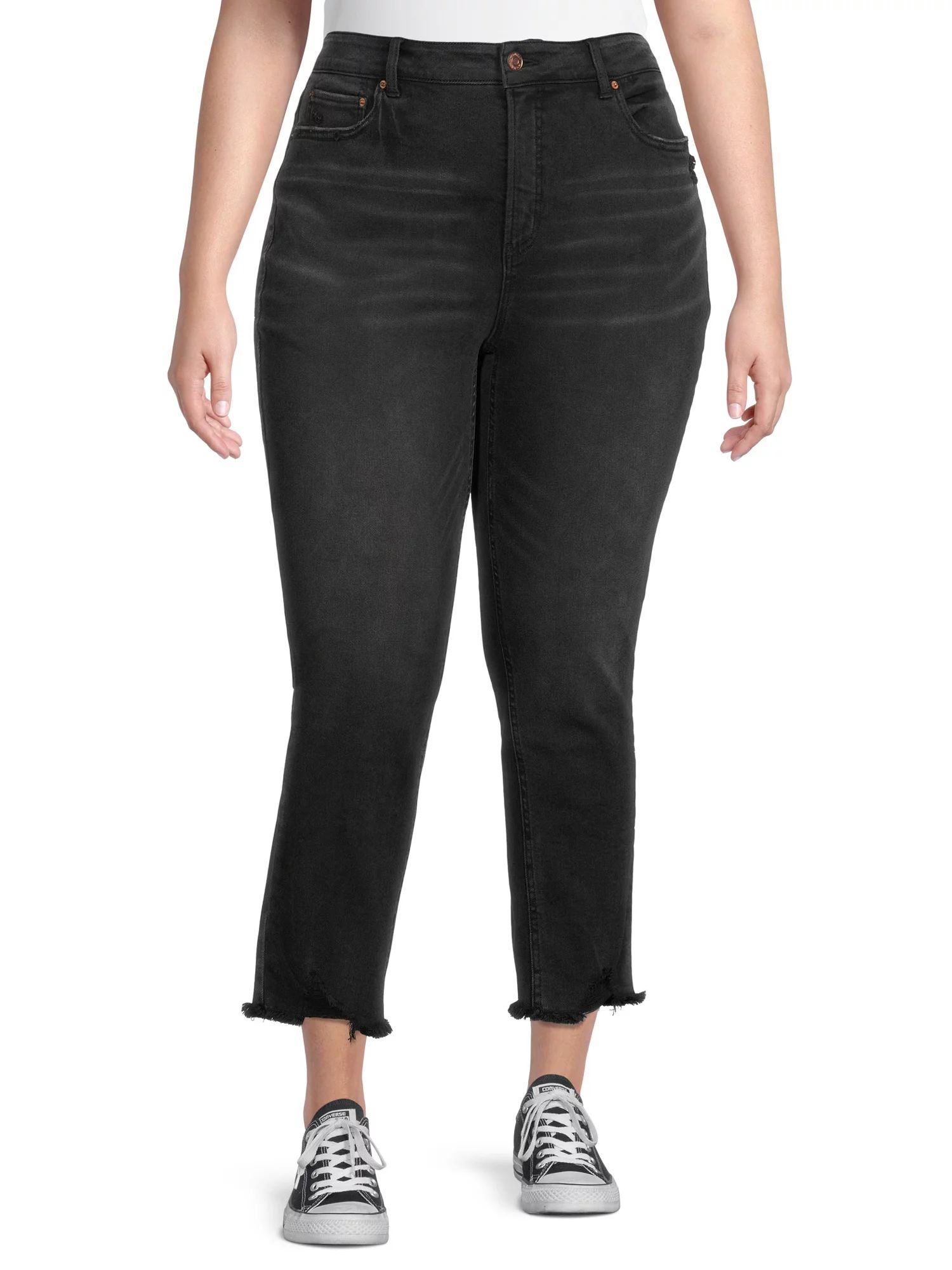 Terra & Sky Women's Plus Size Cropped Jeans - Walmart.com | Walmart (US)