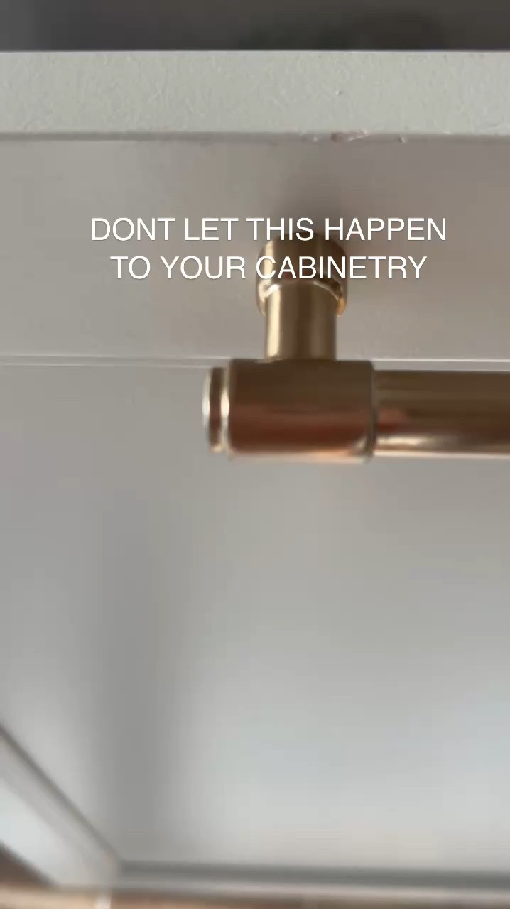 This is the best kitchen hack to save your cabinetry! Share the idea with your friends! Everything you need is linked here, all the sizes and finishes and even the supplies to make it the perfect brushed gold! 

#LTKWatchNow #LTKMostLoved #LTKHome