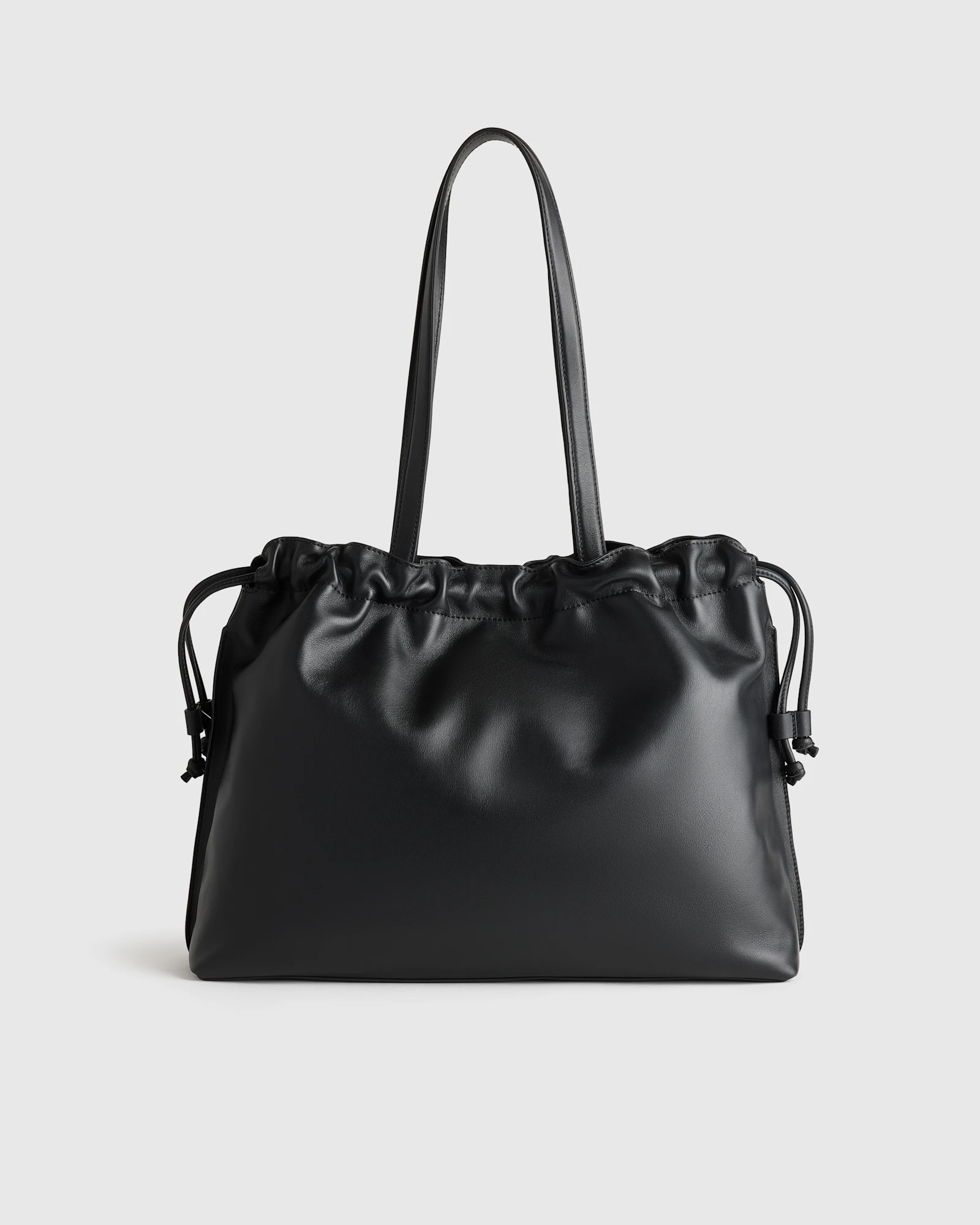Marcella Drawstring Tote in Black | Quince