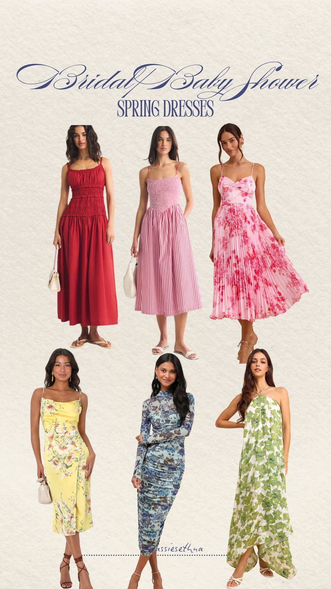 Dress options to wear to a friends bridal shower or baby shower this spring! 

#LTKootd #LTKWedding #LTKSeasonal