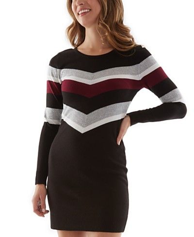 BCX Juniors' Cowlneck Colorblocked Sweater Dress & Reviews - Dresses - Juniors - Macy's | Macys (US)