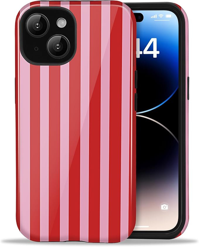 for iPhone 13 Case for iPhone 14 Case Cute Striped Aesthetic Retro Design for Women Girls Fall Si... | Amazon (US)