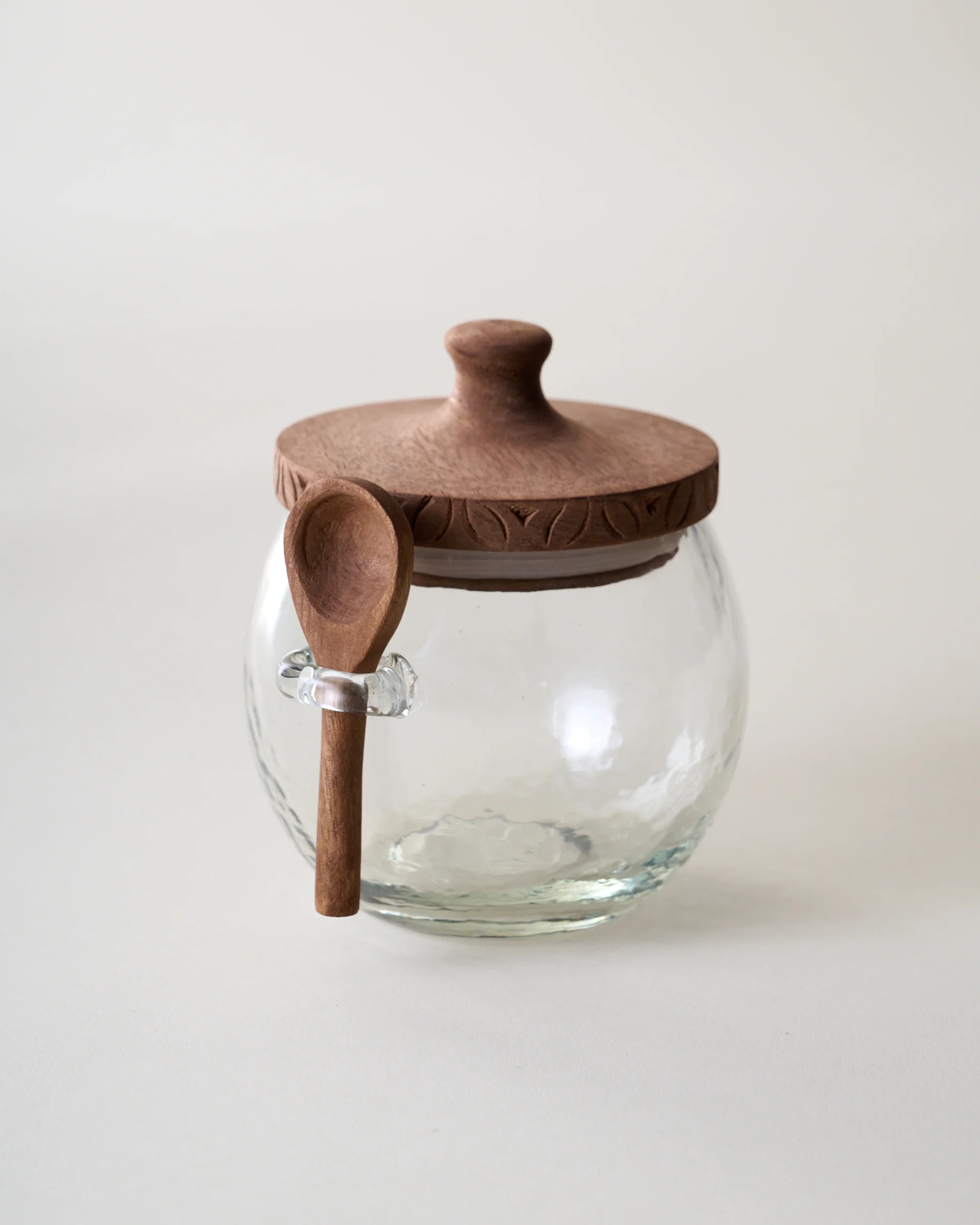 Beckett Carved Wood Sugar Jar | Magnolia