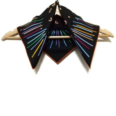 Auth HERMES Petit Carre - Black Light Brown Multi Scarf  | eBay | eBay US