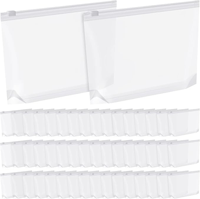 Bokon 100 Pcs Small Clear Cosmetic Bags Bulk, 5. 12 x 8. 11 Inches, Zipper Toiletry Pouch Travel ... | Amazon (US)