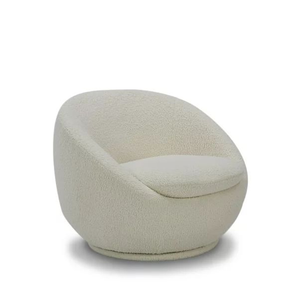 Better Homes & Gardens Sherpa Upholstered Swivel Chair, White | Walmart (US)