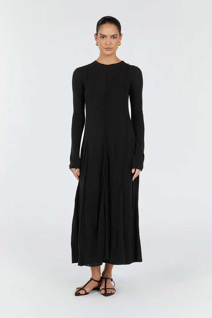 PARKER BLACK LONG SLEEVE DRESS | DISSH
