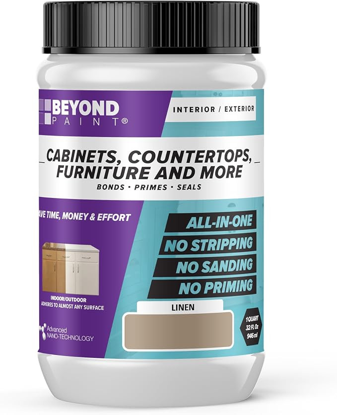 BEYOND PAINT - Furniture, Cabinets and More All-in-One Refinishing Paint Quart- Color: Linen | Amazon (US)