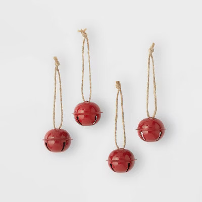 4ct Jingle Bell Christmas Ornament Set - Wondershop™ | Target