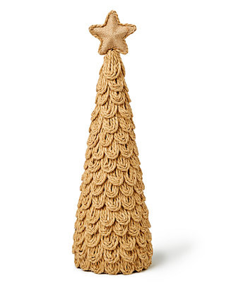 Holiday Lane Seaside Star-Topped Tree Tabletop Decor, Created for Macys - Macy's | Macy's