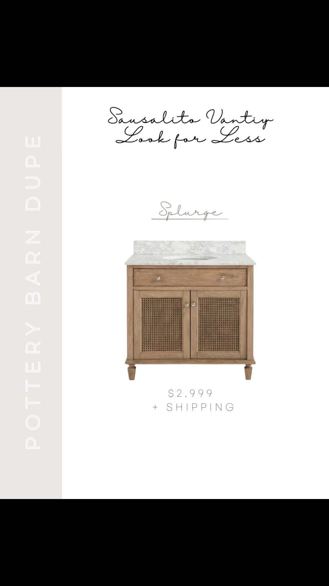 Pottery Barn Sausalito Vanity Dupe | Pottery Barn Sausalito Vanity Look for Less | Pottery Barn Inspired | Pottery Barn Look Alike | Pottery Barn Look for Less | Cane Bathroom Vanity | 32” bathroom vanity | 26” bathroom vanity | Cane Door Bathroom Vanity | Transitional Bathroom Design | Transitional Design | Neutral Bathroom Design | Neutral Home Aesthetic | Pottery Barn Sausalito Look for Less | Pottery Barn Sausalito Cane



#LTKStyleTip #LTKSaleAlert #LTKHome