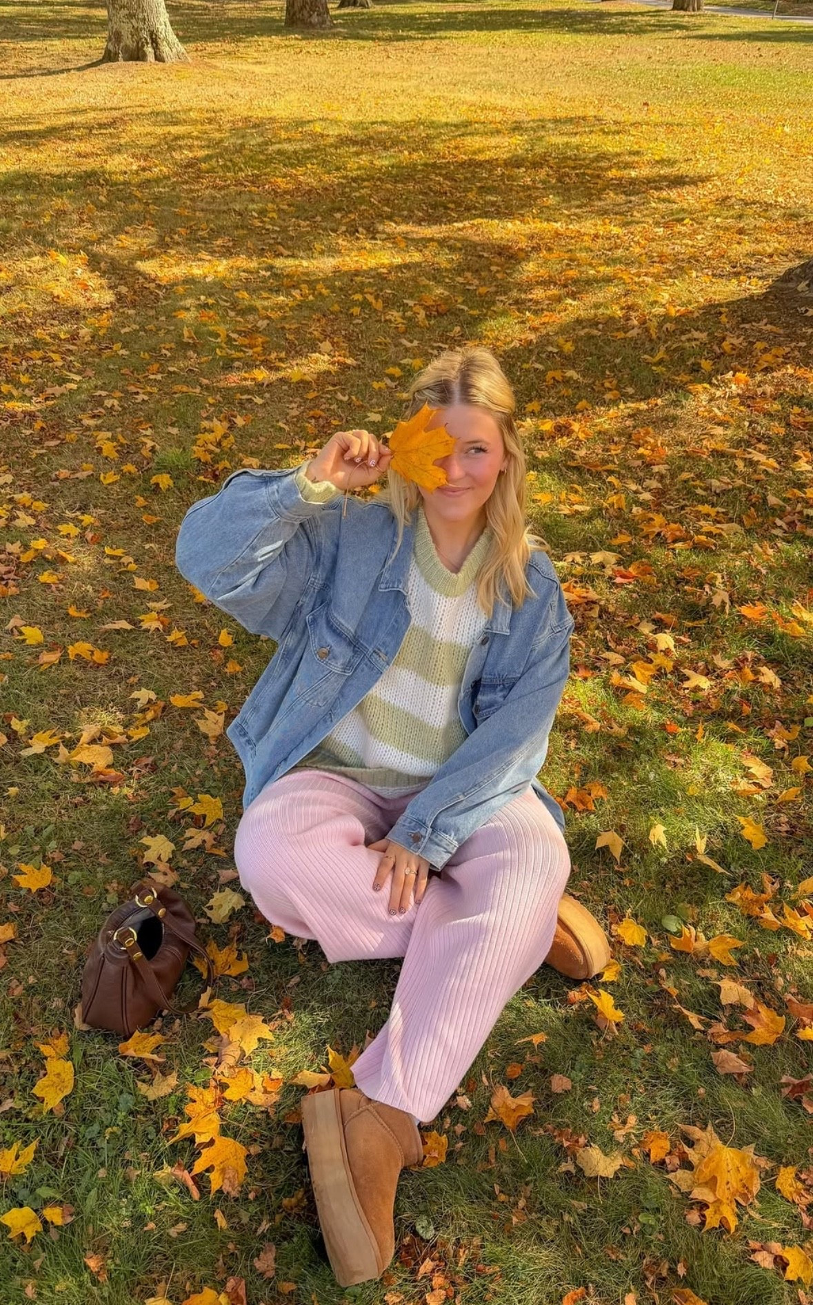 fall outfit inspo, cozy girl outfits, colorful outfits, jean jackets, pink sweatpants, green striped sweater, pumpkin patch aesthetic, fall aesthetic, cozy outfits, colorful autumn inspo 

#LTKHalloween #LTKSeasonal #LTKU

#LTKU #LTKHoliday #LTKSeasonal