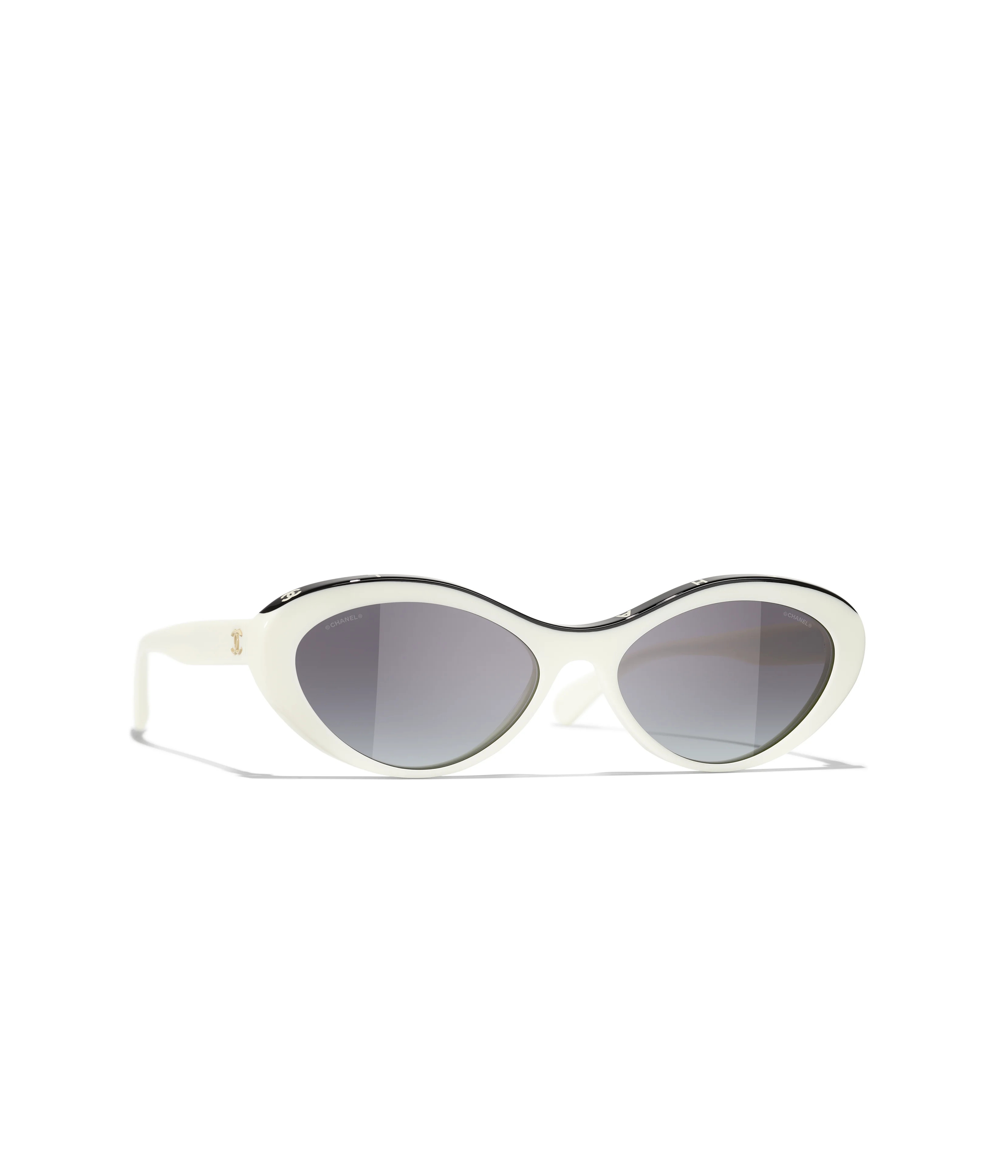CHANEL Sunglasses: Oval Sunglasses, acetate — Fashion | CHANEL | Chanel, Inc. (US)