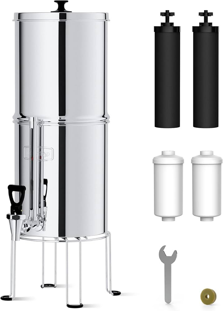 Waterdrop Gravity-fed Water Filter System, NSF/ANSI 42&372 Standard, 2.25G Stainless-Steel System... | Amazon (US)