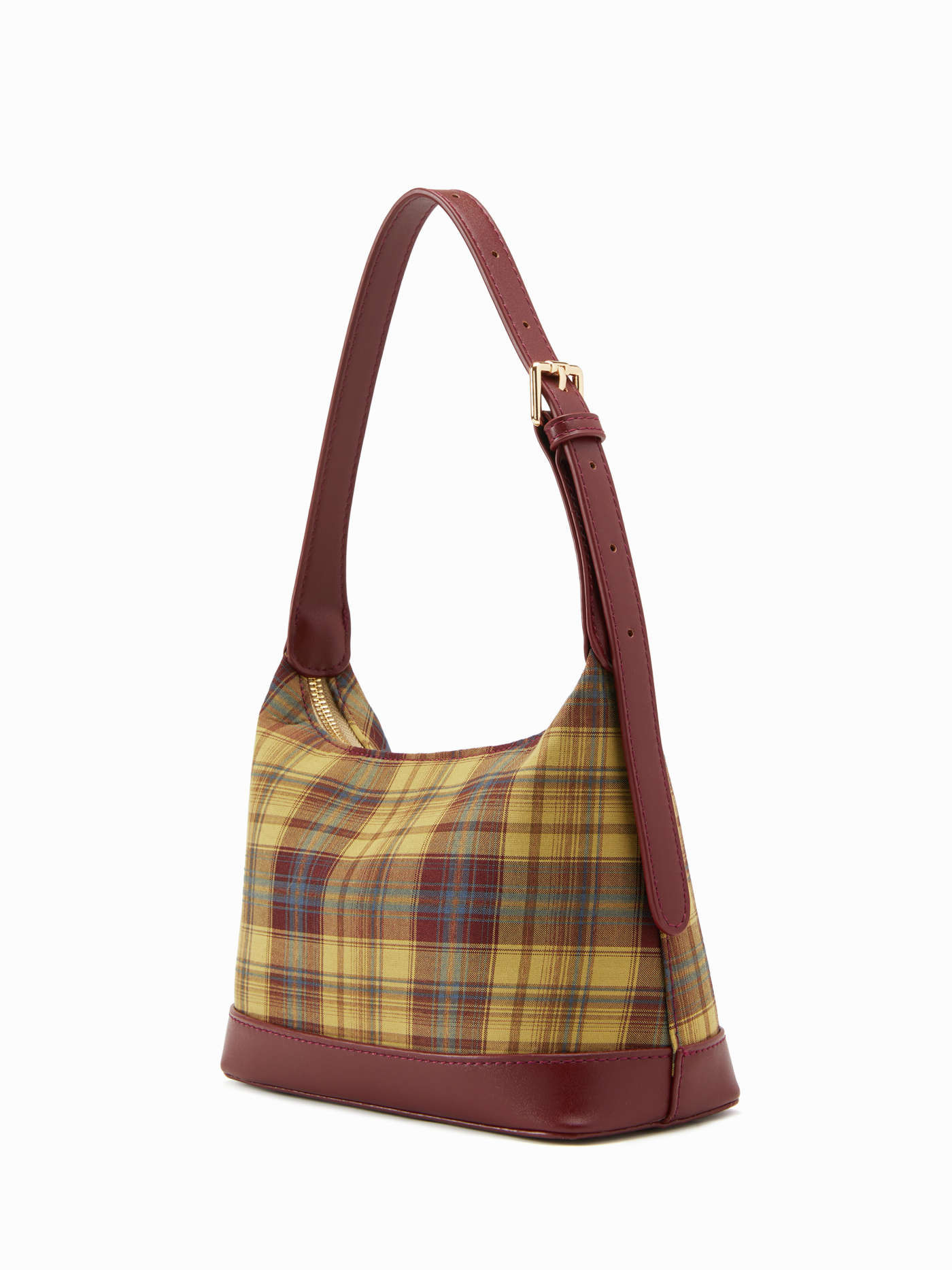Woven Canvas PLAID SHOULDER BAG For School Daily Casual | Cider