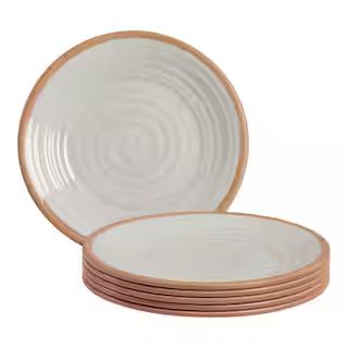 Home Decorators Collection Azria Melamine Salad Plates in Ivory (Set of 6) | The Home Depot