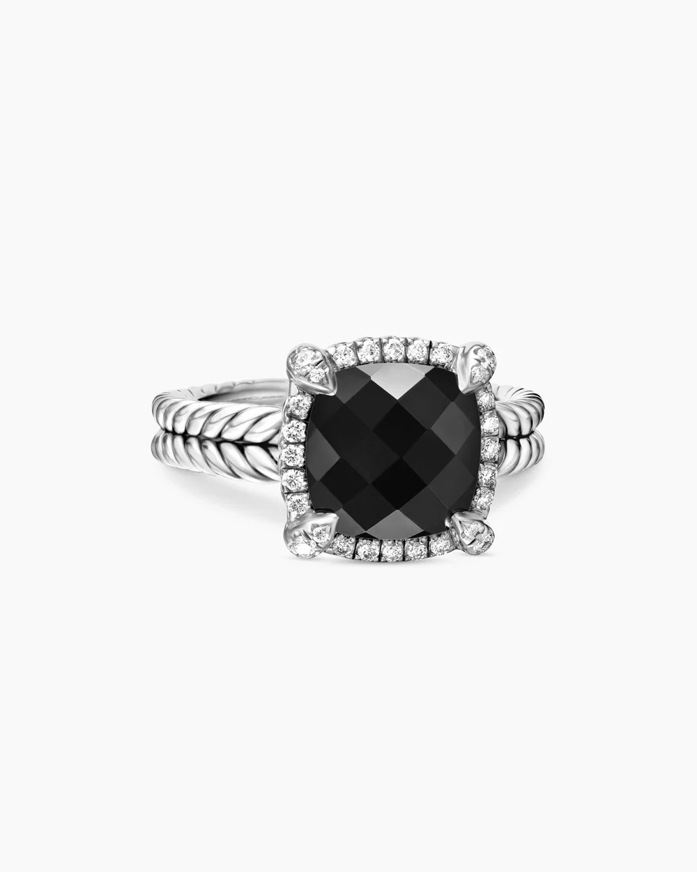David Yurman | Chatelaine Pavé Bezel Ring in Sterling Silver, 9mm | David Yurman