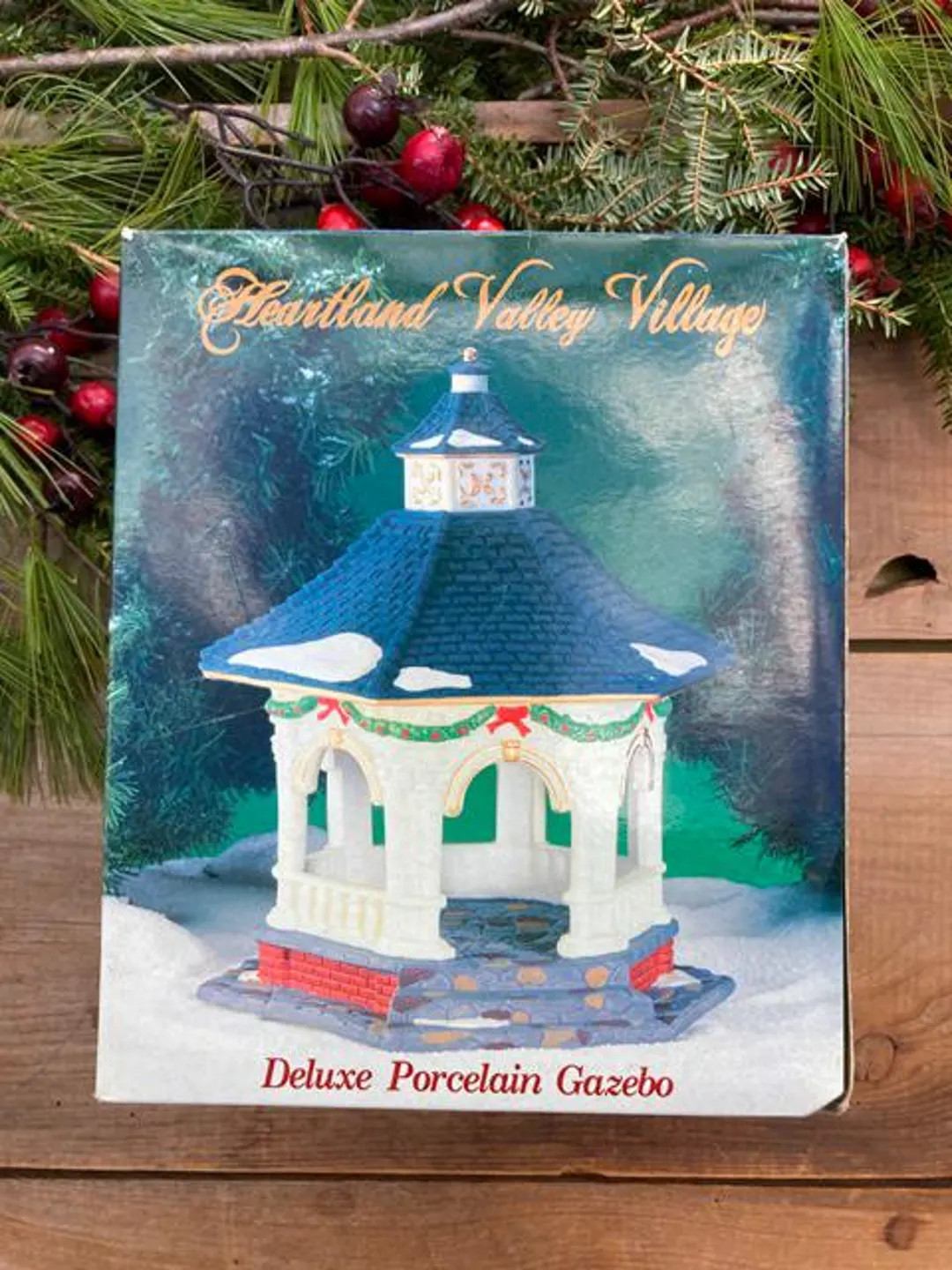 Vintage Christmas Heartland Valley Village Gazebo NOS Original Packaging 1990s Christmas Village ... | Etsy (US)