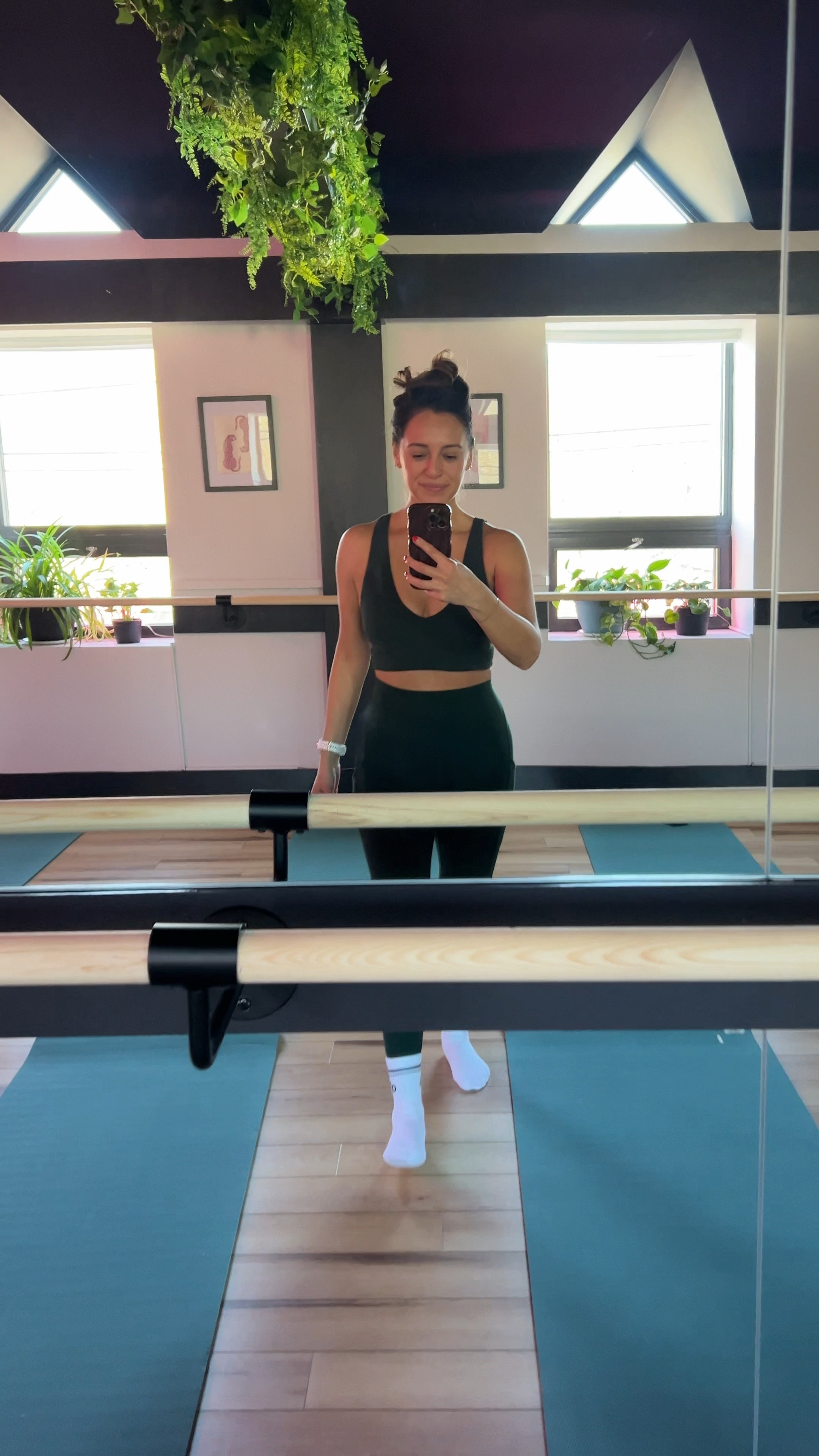 WHAT I WORE TO STRENGTH TRAINING CLASS: 
New activewear! 
Lululemon activewear 
Lululemon leggings 
Alo socks 
Wearing size six in top and bottom  

#LTKFitness #LTKWatchNow #LTKActive