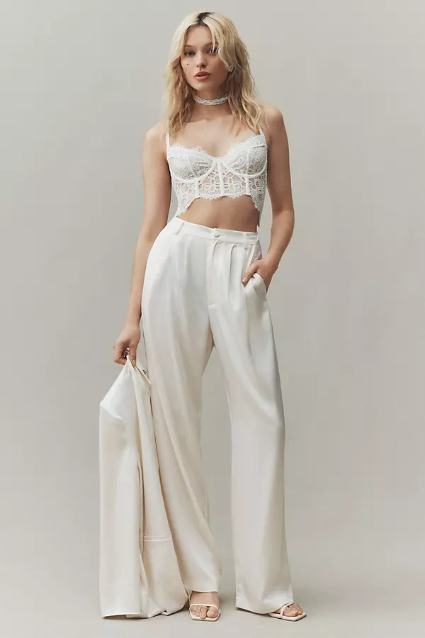 Reformation Mason Satin Pants | Anthropologie (US)