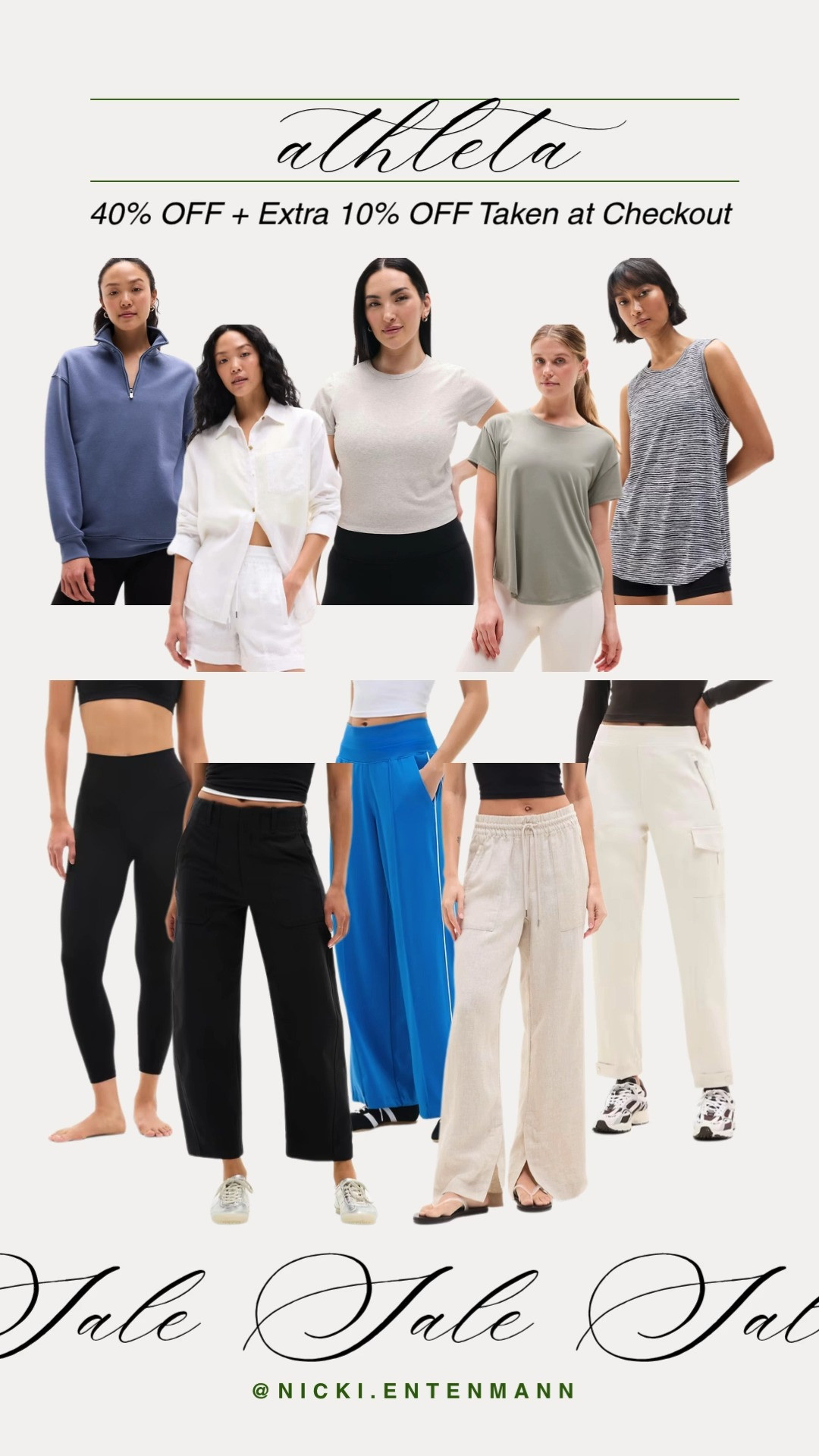 The Athleta sale is the ultimate opportunity to upgrade your activewear with double the savings! You can currently take 40% off a huge selection of styles, plus get an extra 10% off automatically applied at checkout. From high-performance leggings to breezy linen pants and cozy half-zips, these versatile pieces are perfect for everything from intense workouts to a relaxed spring weekend.

#Athleta #AthletaHaul #ActivewearSale #PowerOfShe #SpringFitness #AthleisureStyle #WorkoutReady #SaleAlert #SpringFashion2026 #FitnessMotivation #GymOOTD 

 #LTKootd #LTKActive #LTKSaleAlert