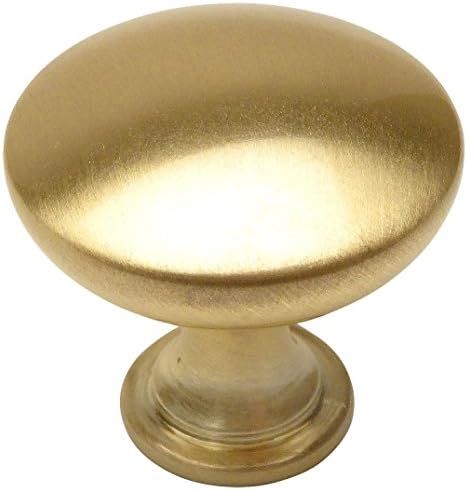 25 Pack - Cosmas 5305BB Brushed Brass Traditional Round Solid Cabinet Hardware Knob - 1-1/4" Diamete | Amazon (US)