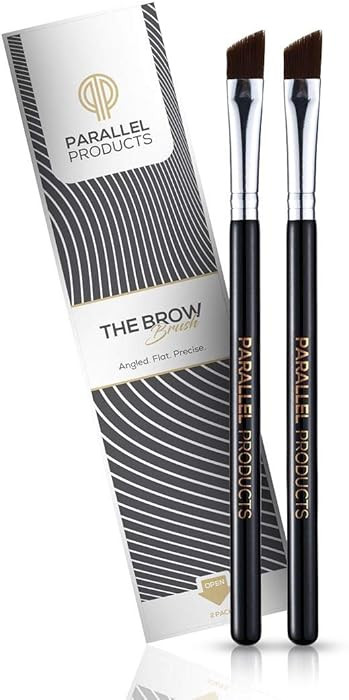 Parallel Products - The BROW Brush - (2 Pack) Premium Angled Eyebrow Brush for Powder, Henna, Cre... | Amazon (US)