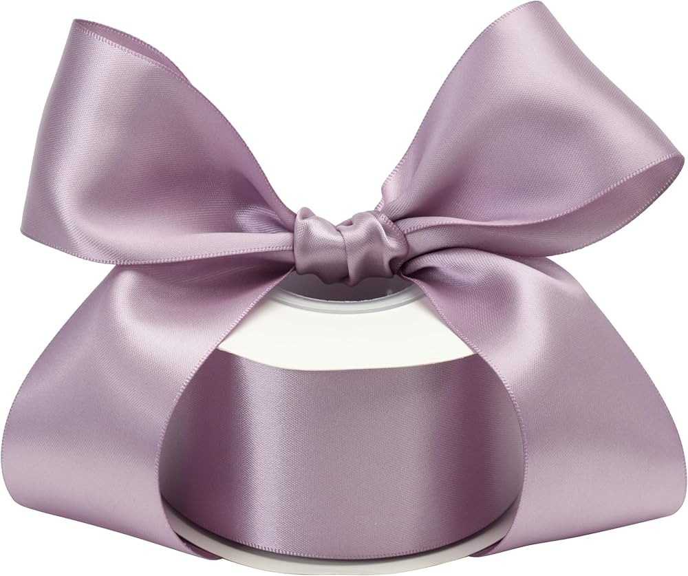 Dusty Purple Double Face Satin Ribbon 2" Thick Dark Purple for Gift Wrapping Wedding Decor Bridal... | Amazon (US)