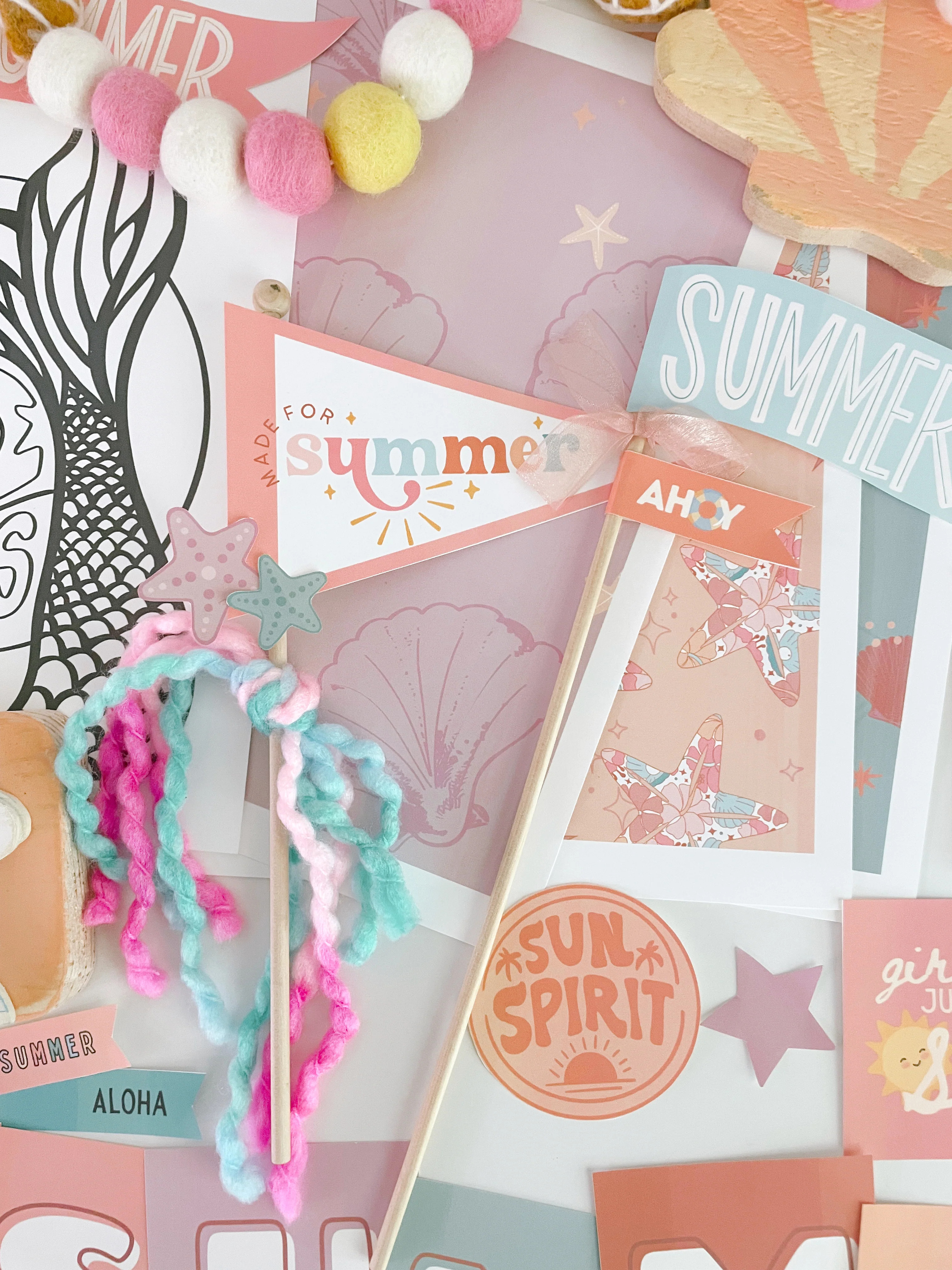 Retro Summer Collection | Printable Bundle | The Letter Vee