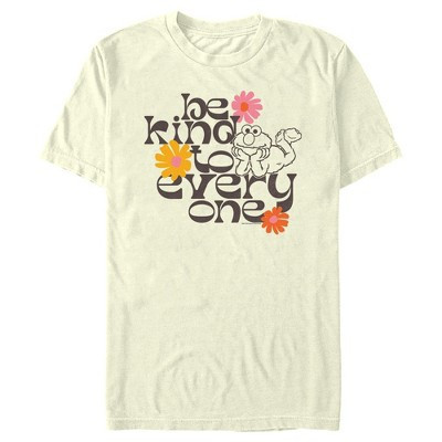 Men's Sesame Street Be Kind to Everyone  T-Shirt - Beige - Small | Target