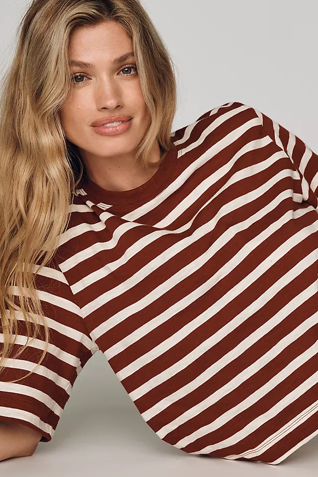 Corey Cotton Boxy Tee | Anthropologie (US)