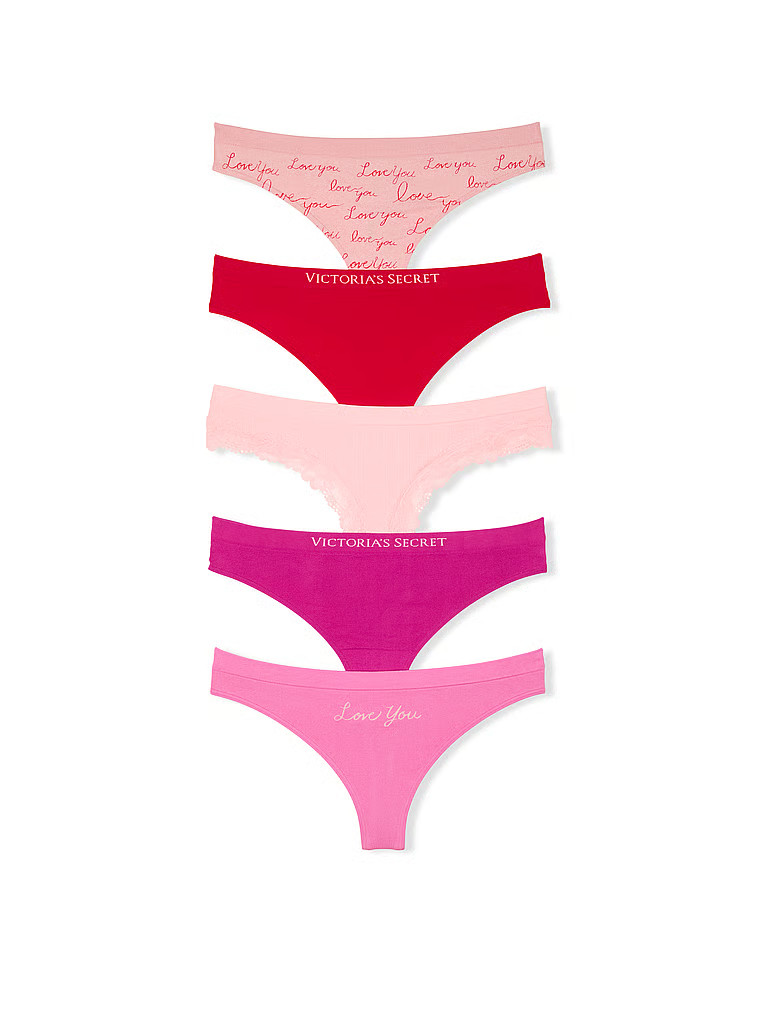 Buy 5-Pack Seamless Thong Panties, Multi - Order PACKAGED-PANTY online - Victoria's Secret US | Victoria's Secret (US / CA )