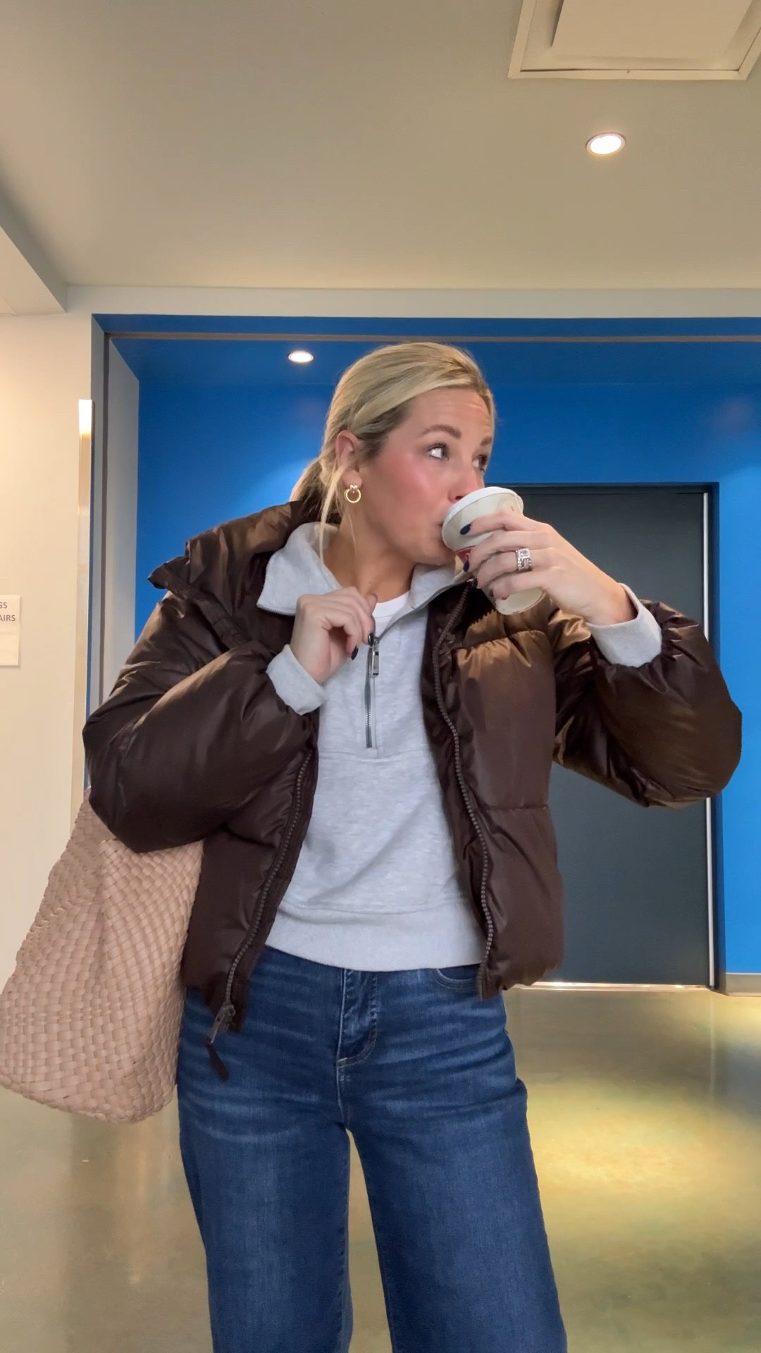 Volleyball fit day 2! 
Puffer: old Old Navy  but linking similar 
Grey pullover and tote: Amazon
Jeans: Avara, size 26 (use code BOBBI15)
Earrings: electric picks
Sneakers: Veronica Beard 

#LTKFindsUnder100 #LTKFindsUnder50 #LTKWatchNow