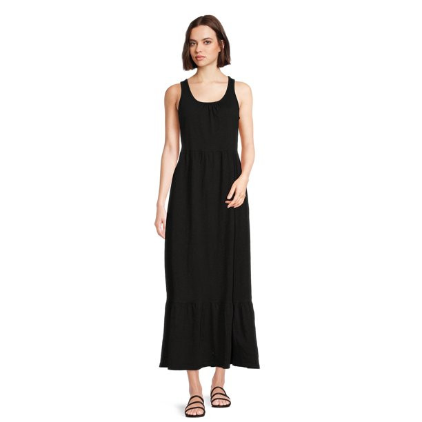 Time and Tru Women's Sleeveless Knit Maxi Dress | Walmart (US)
