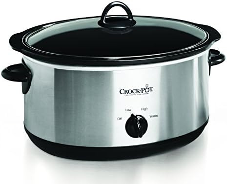 Crock-Pot Large 8 Quart Programmable Slow Cooker with Auto Warm Setting and Cookbook, Black Stain... | Amazon (US)