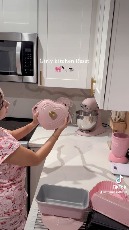 Pink kitchen reset 🎀 

#LTKfindsunder50 #LTKhome #LTKVideo
