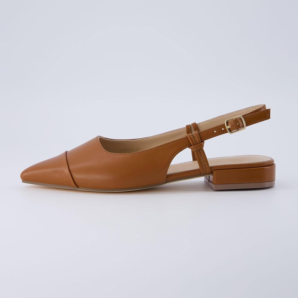 CUSHIONAIRE Women's Forever Pointed Toe Sling Back Dress Shoe +Memory Foam, Wide Widths Available... | Amazon (US)