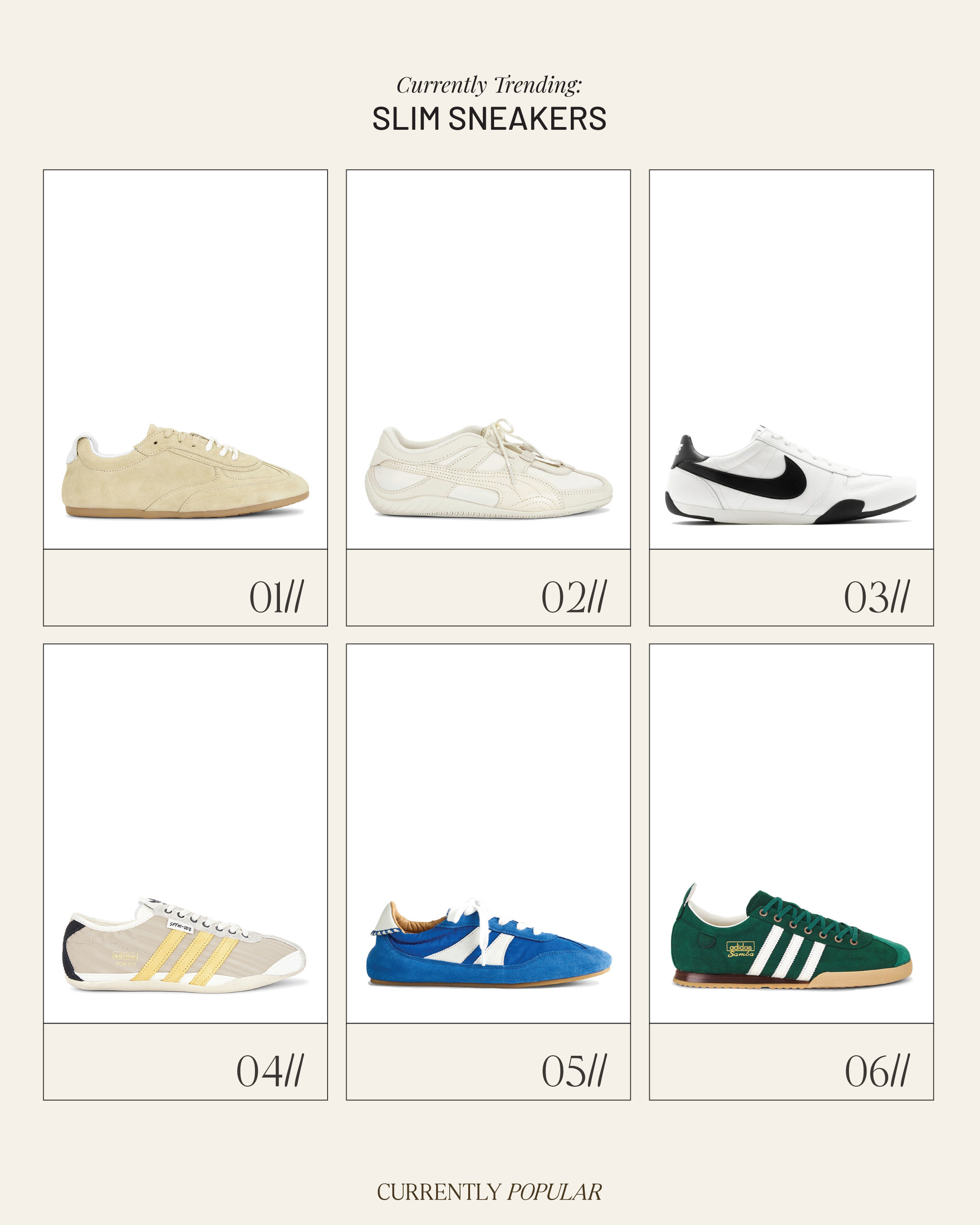 Currently Trending: Slim Sneakers 

 #LTKdayinmylife #LTKgrwm #LTKootd