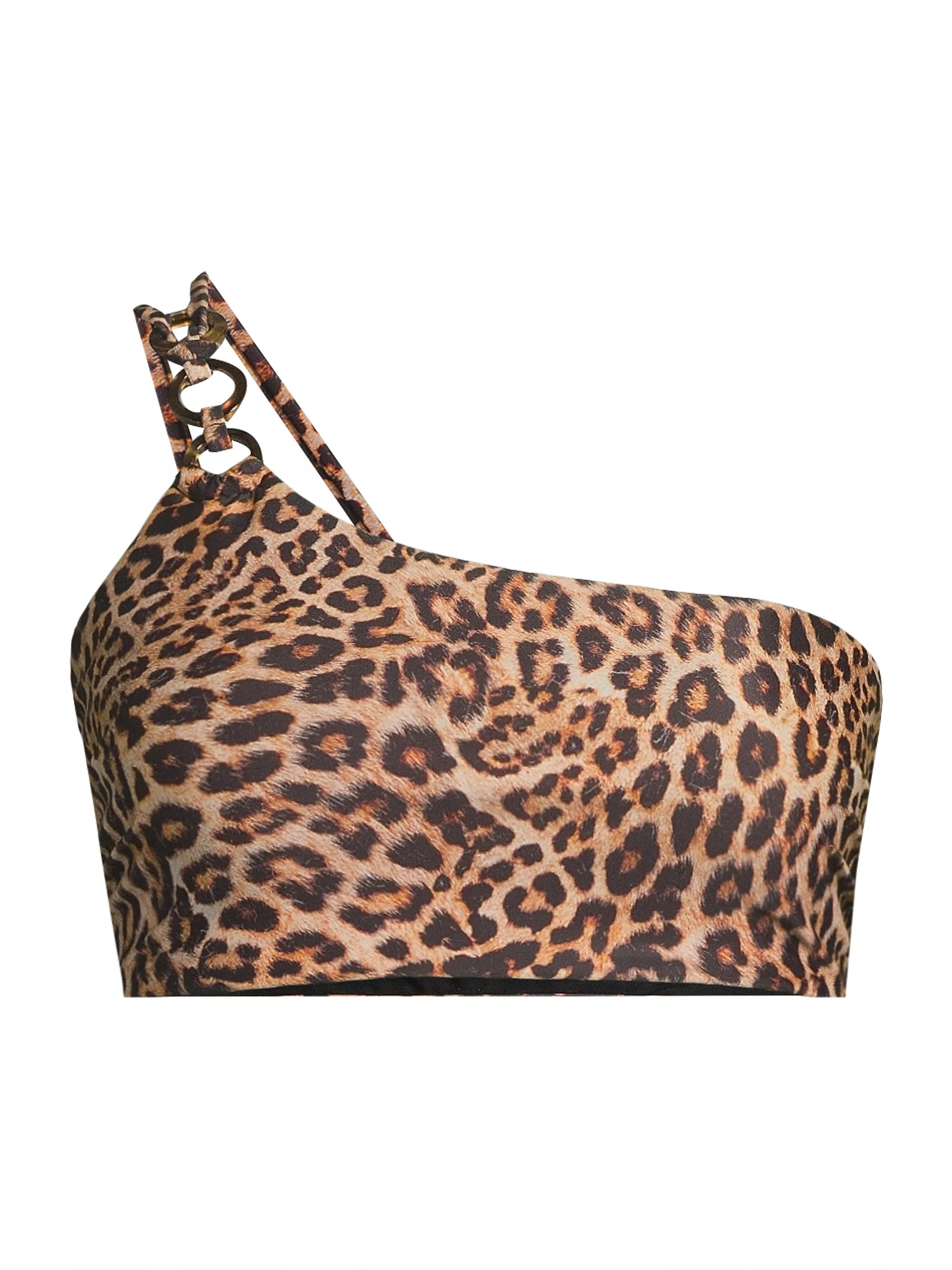 Niki Leopard-Print One-Shoulder Bikini Top | Saks Fifth Avenue
