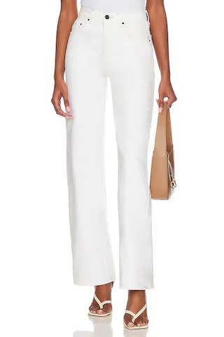 GRLFRND Brooklyn High Rise Straight in Amarillo from Revolve.com | Revolve Clothing (Global)