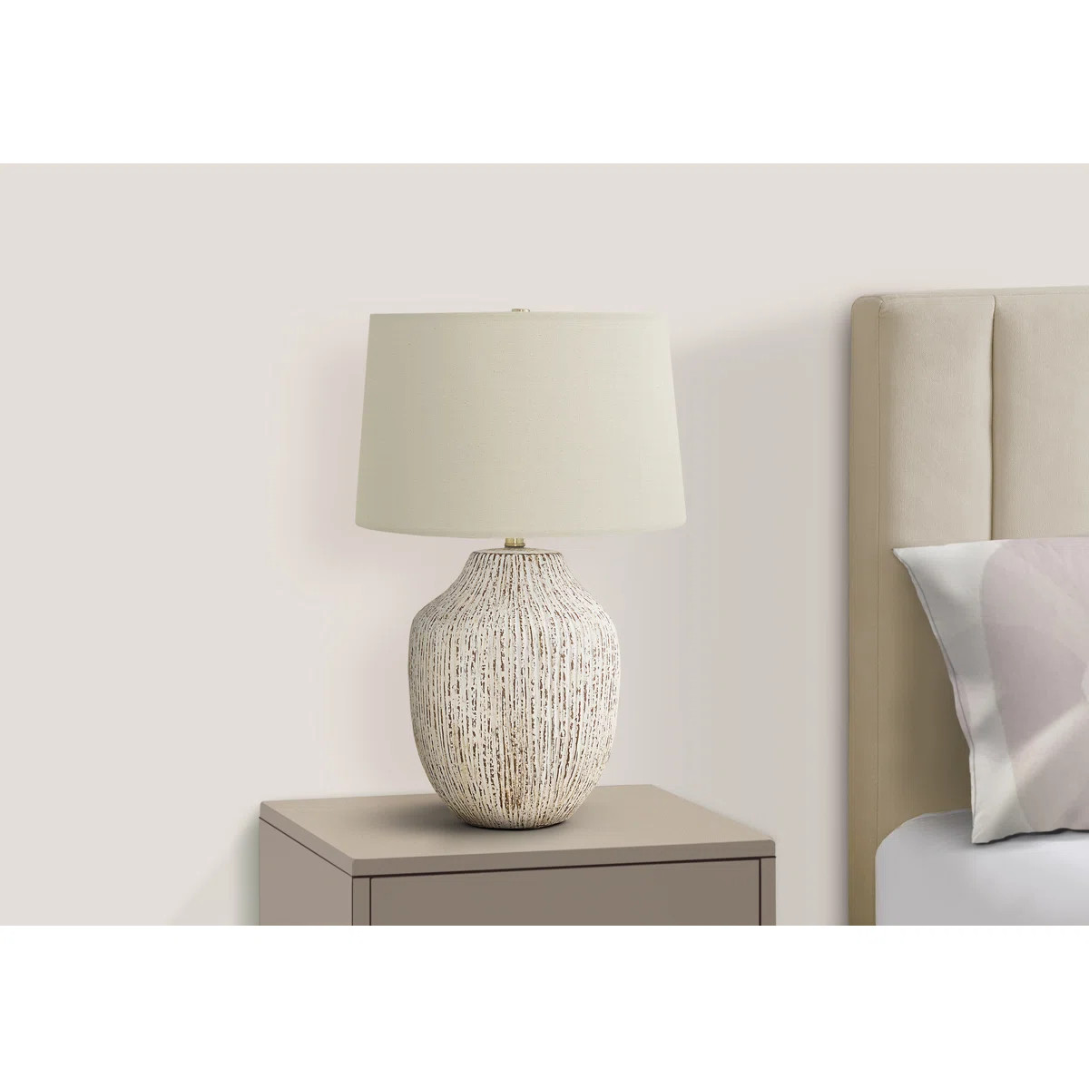 Lighting, 26"H, Table Lamp, Cream Ceramic, Ivory / Cream Shade, Transitional | Wayfair North America