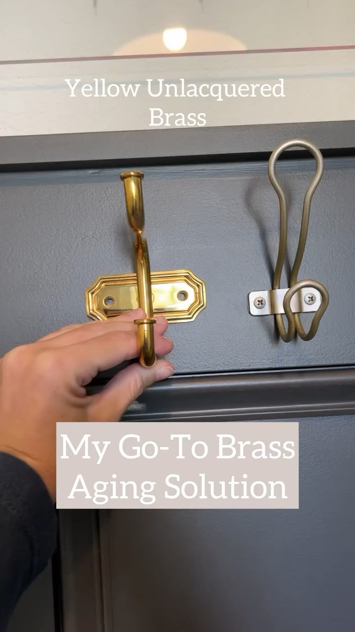 I love using unlacquered brass, but sometimes it’s a little too yellow for the space I’m wanting to use it in. 

I have used this DIY Brass Aging solution a few times now and it works great! By aging the brass, it gives it more warmth 🤎

Would you try this on an unlacquered piece?

#unlacqueredbrass #brassager #diysolutions #brasshooks #rejuvenation

#LTKFindsUnder50 #LTKWatchNow #LTKHome