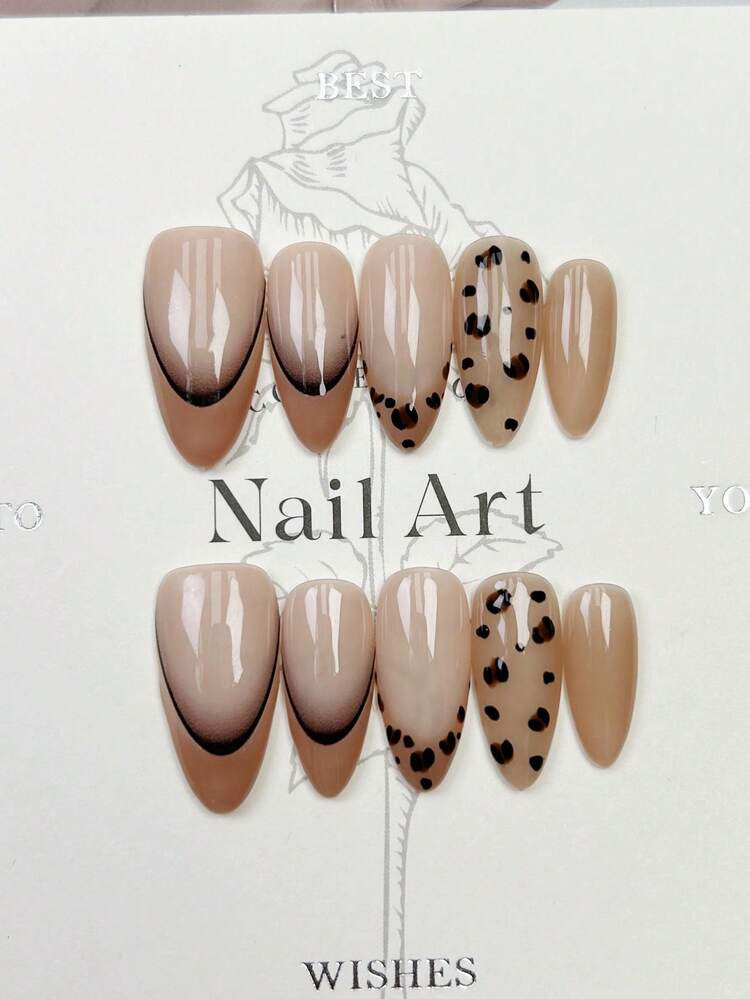 Animal print almond nails  | SHEIN