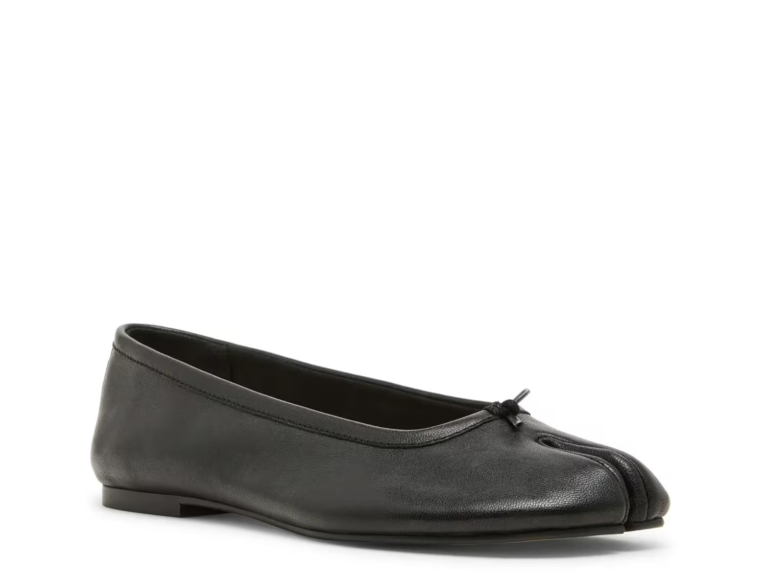 Steve Madden Calico Split Toe Flat | Women's | Black Leather | Size 6.5 | Flats | DSW