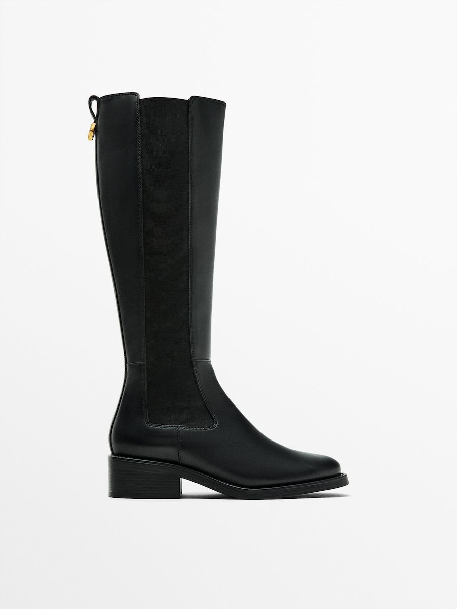 Flat boots with side gores | Massimo Dutti UK