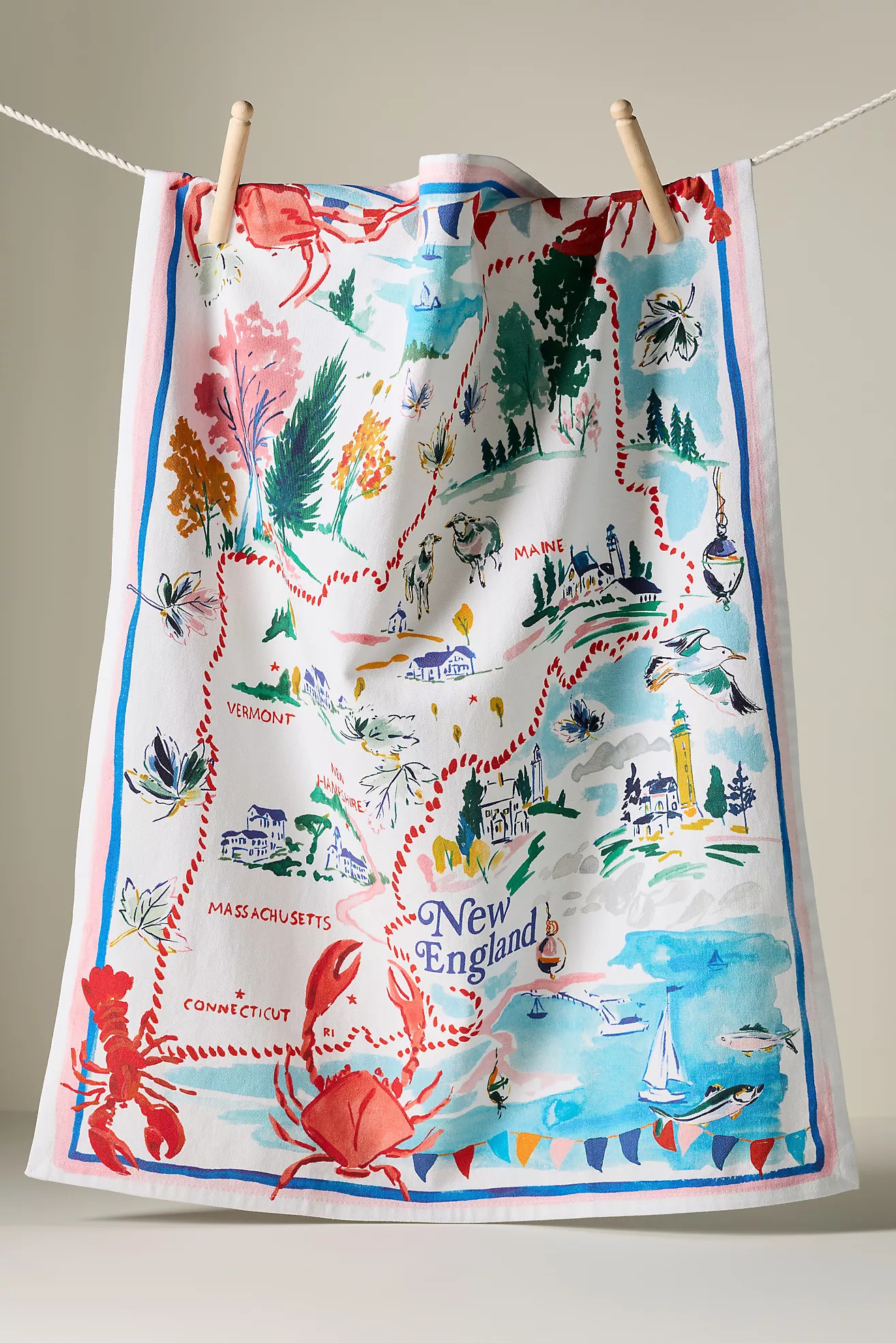 Coastal Summer California Dish Towel | Anthropologie (US)